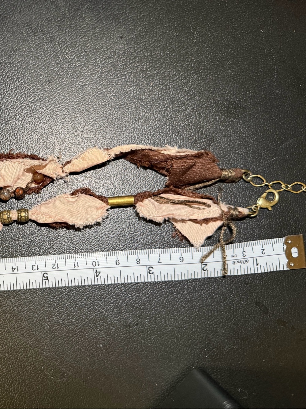 Free People Brown and Blush Boho Beaded Necklace - Picture 3 of 5